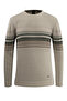 Men's Crew Neck Stone Sweater Knitwear Thessaloniki Knitted Patterned Classic Fit - 5245C - 3