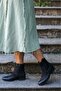 2713 Real Leather Trok Staple Detailed Thick Heeled Zippered Women's Boots - 4