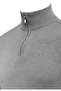 Men's Zippered Half-Fisherman Gray Sweater Knitwear Solid Color Classic Fit - 5242B - 6