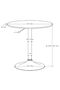 Lixy Bar Chairs Stools Tufted Back Large Cushion Seats and Round MDF Top Bar Table Chrome Base White - 7