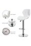 Oriy Set of 2 Diamond Style Adjustable Large Bar stools Bar chairs Kitchen chairs White - 4