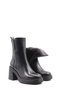 Black Genuine Leather Zippered Thermo Sole Quality Heeled Women's Boots Tg09217192610651113