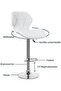 Kixo 3 Piece Adjustable Round Mdf Wood Bar Table Set & 2 Diamond Style Pu Leather Bar Chairs, White - 4