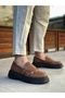 Ba0242 Classic High Black Sole Tan Men's Shoes with Buckle