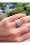 Steel Baguette Ring Is Adjustable to Fit the Finger. Does Not Tarnish.