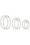 Women's 3-Piece Hoop Steel Earring Set – 4-3-2 cm Sizes - 4