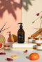 Bathroom Organizer Set with Wooden Stand, Black Label Skin Care Oil Bottle - 3