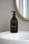 Amber Glass Bottle 500ml Daily Life Collection Hand Soap Bottle with Pump Head Black Label - 6