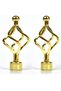 Set of 2 Roman Extendable Window Curtain Rods, Metal Single Rods Drapery Rods GOLD, 110 – 200 cm - 5