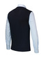 Men's Buttoned Navy Blue Vest with Pockets, Crinkled Steel Knit, Classic Fit - 5215L - 4