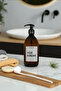 Bathroom Organizer Set with Wooden Stand, White Label Face Cream Bottle - 7