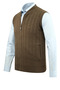 Men's Zippered Knitwear Mink Vest Steel Knit Patterned Classic Fit with Pockets - 5209J - 2