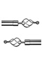 Set of 2 Roman Extendable Window Curtain Rods Metal Single Rods Drapery Rods SILVER, 150 – 300 cm - 4