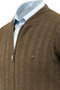Men's Zippered Knitwear Mink Vest Steel Knit Patterned Classic Fit with Pockets - 5209J - 3