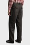 Relaxed Fit Normal Waist Straight Leg Pleated Wool Trousers Men's Pants Em003287 Af17835 U - 3