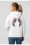 Minimalist Angel Wing Design Hoodie, Cotton Fabric, Stylish and Comfortable Hooded Sweatshirt White - 2