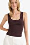 Slim Fit Basic Plain Square Neck Undershirt C2622Ax25Au