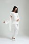 Women's Lace Crew Neck 3-Piece Maternity Pajama Set