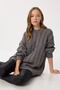 Oversize Hair Braided Knitwear Sweater Lnx0013 Smoked