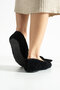 Women's Beige Bow Winter Ballerina Shoes for Home and Outdoor Use Stc1171 - 7