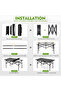 Folding Camping Table – Lightweight Aluminum Roll Up Picnic Table with Carry Bag 53×55×49cm - 2