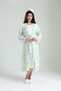 Women's Floral Patterned Crew Neck 2-Piece Maternity Nightgown and Dressing Gown Set - 6