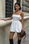 Strappy Balloon Skirt Mini Dress Jt8024