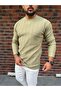 Vertical Striped Ottoman Fabric Pocket Detailed Men's Sweatshirt - 2