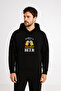 Beer Day Beer Day Printed Men's Black Hooded Sweatshirt Hoodie