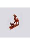 Handmade Wooden Camel Family Sculpture, Traditional Arabian Design, Brown, Natural Wood, 12 Inch, - 3
