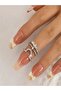 Zircon Stone Nail Ring - 5