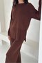 Reglan Sleeve Basic Slit Detailed Knitwear Bottom-Top Set Aw25Au0008 - 3