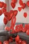 Set of 4 Red Heart Foil Balloons Birthday Party Decoration - 5