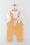 Girl baby bear embroidery jumpsuit set (9-12-18 months) - 2