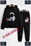 Children's Unisex Printed Hooded Sweatshirt and Sweatpants Set with the Text: "Astronaut Reading a Book"