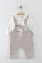 Baby Girl Bear Embroidery Jumpsuit Set (9-12-18 Months) - 2