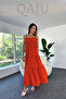 Women's Adjustable Strap Cotton Fabric Gipeli Long Dress - 6