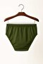 3 Pieces 100% Cotton Khaki Green Men's Briefs – Breathable, Comfortable Fit - 4