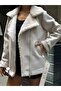 Rapit Suede Coat with Feather Belt
