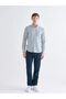 Regular Fit Long Sleeve Plaid Dobby Men's Shirt - 2