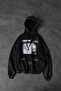 Men's Black Moving Faster Special Washed Oversize Hooded Sweatshirt - 2