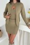 Basic Mini Length Skirt Blouse Cardigan Knitwear Bottom-Top Set Aw25Au0009 - 3