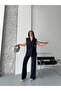 Tie-Detail Double Belted Blazer Vest Trousers Set - 8