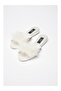 Women's Ecru Furry Heelless Lelin Dowry House Slippers Q1L8K0Ck - 2