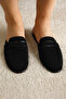 Men's Black Poly Sole Nubuck Dowry Slippers Q3G5K0Ck
