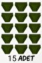 15 Pieces 100% Cotton Khaki Green Men's Briefs – Breathable, Comfortable Fit