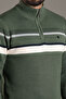 Men's Khaki Zippered Patterned Knitwear - 5