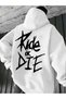 Men's Back Printed Hooded Sweatshirt