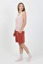 Women's Thick Strap Cotton Combed Shorts Set Orange 3637 - 3