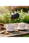 كوب سيراميك بتصميم زهرة الأقحوان الوردية مصنوع يدويًا سعة 200 مل - 3